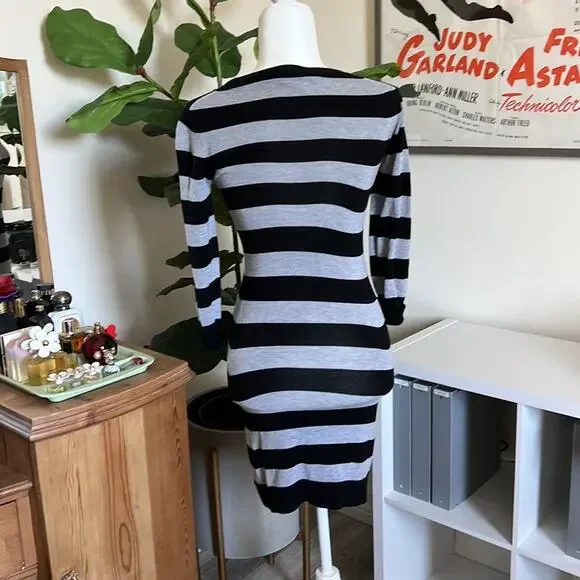 French Connection Striped Sweater Dress - Size 4 - Picture 4 of 5